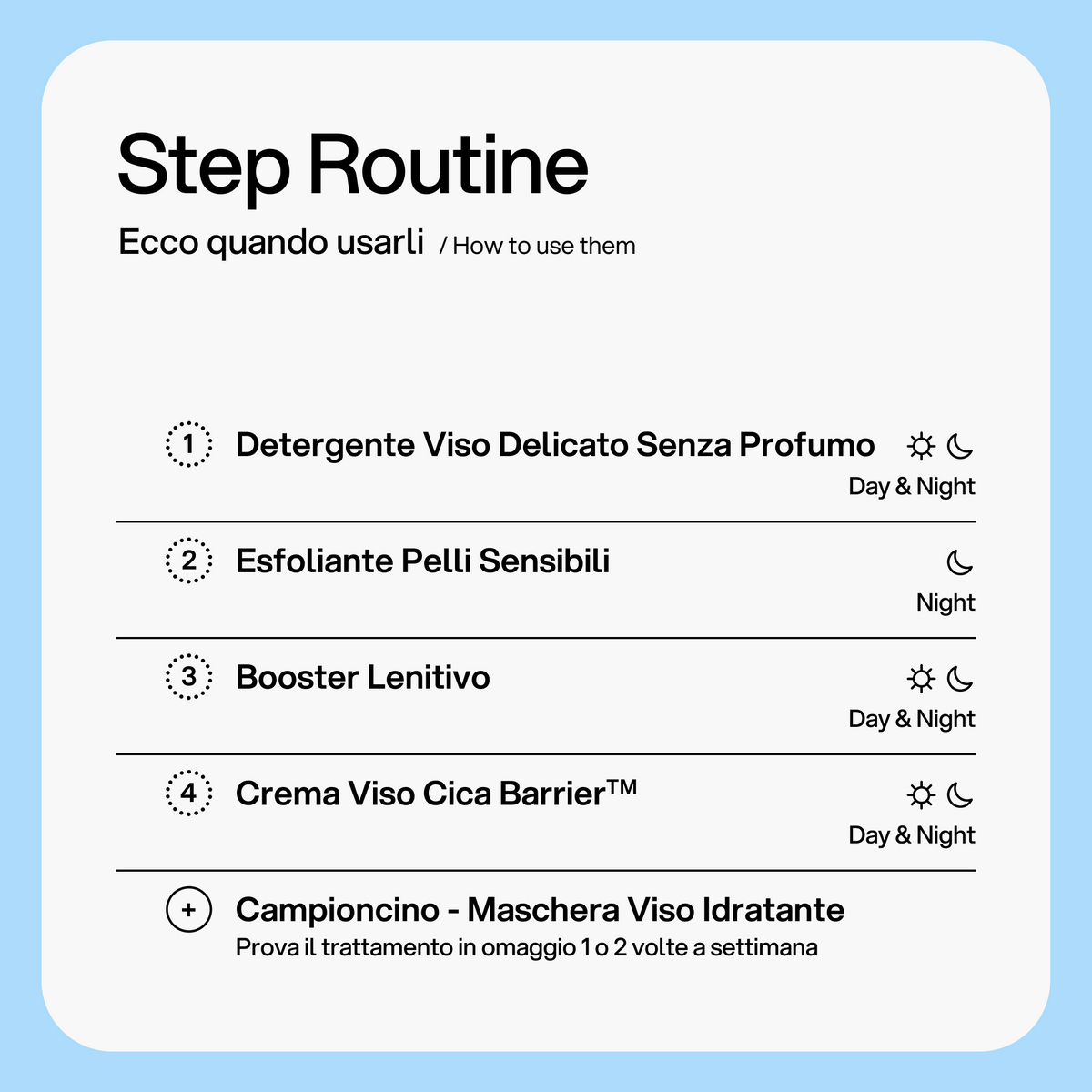 Kit Protocollo Pelle Sensibile Skin First, come si usa