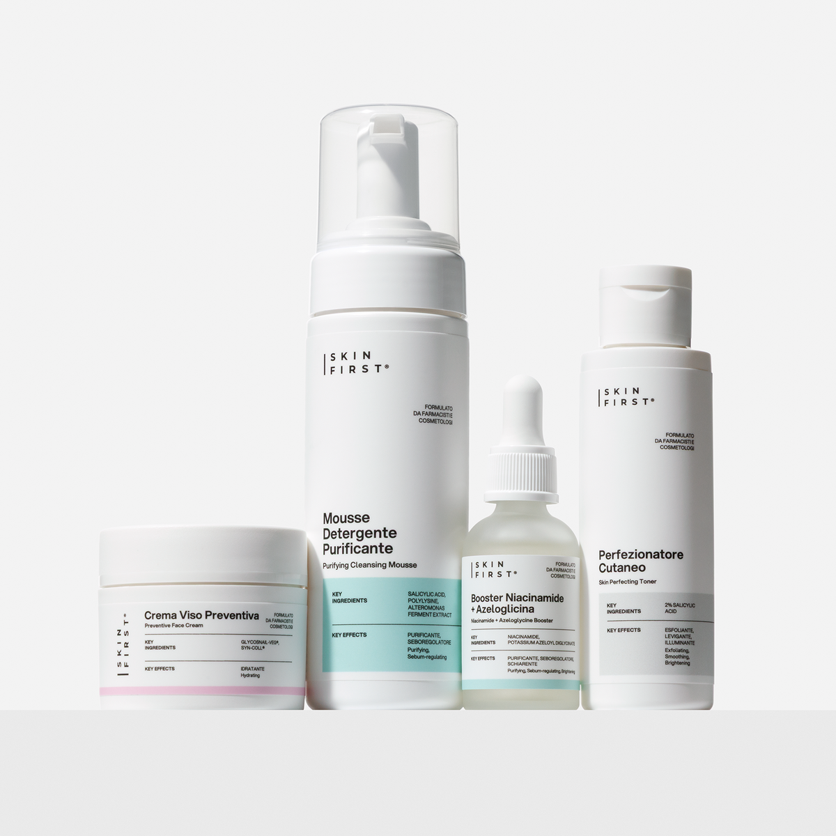 Kit Essential Pelle Mista Skin First, vista frontale