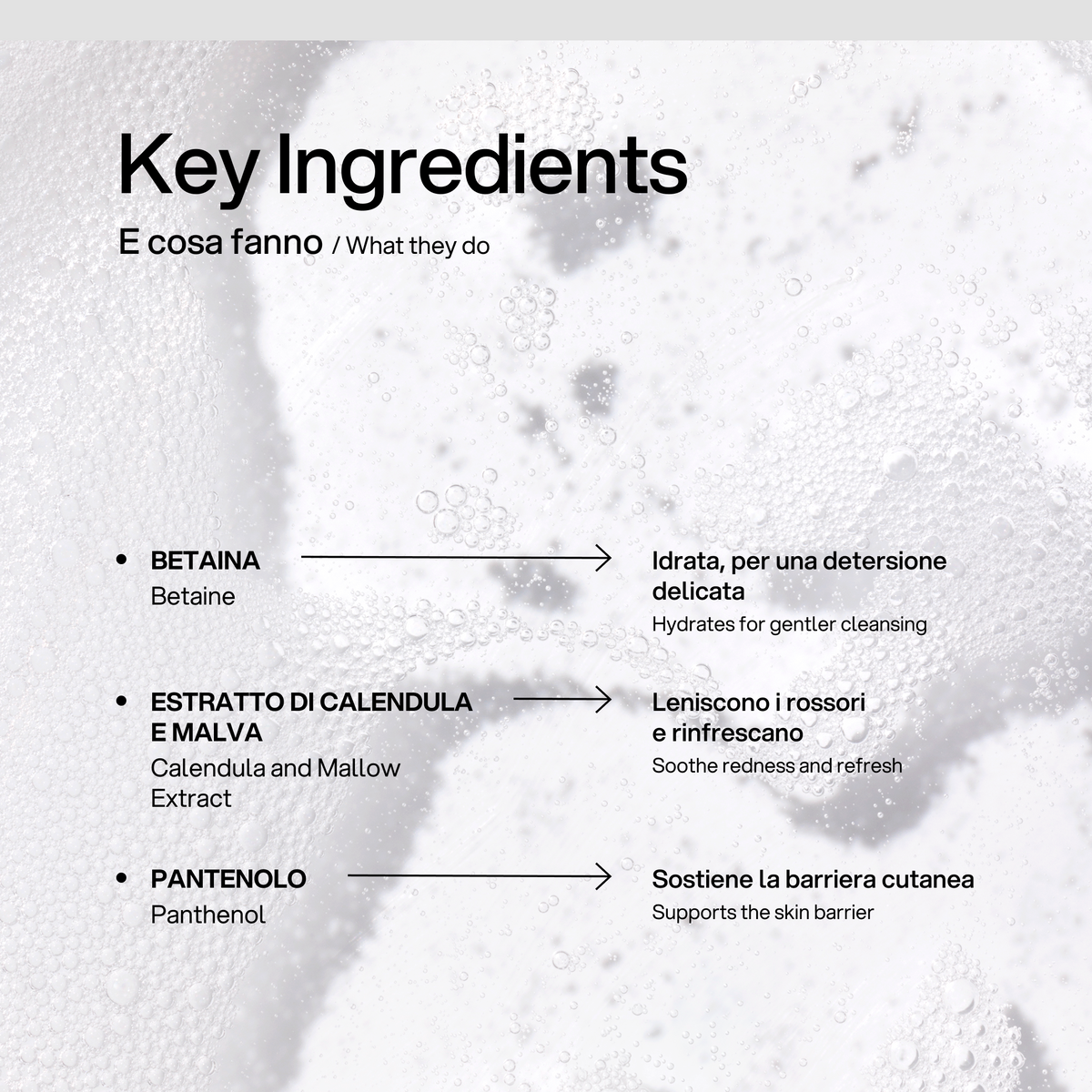 Acqua Micellare Skin First, ingredienti chiave