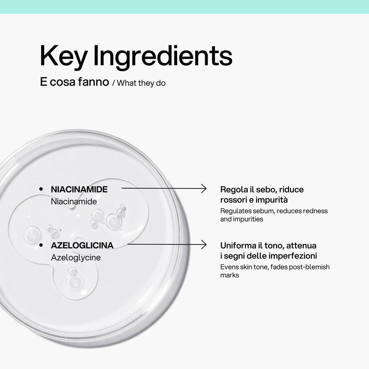 Booster Niacinamide Azeloglicina Skin First, ingredienti chiave