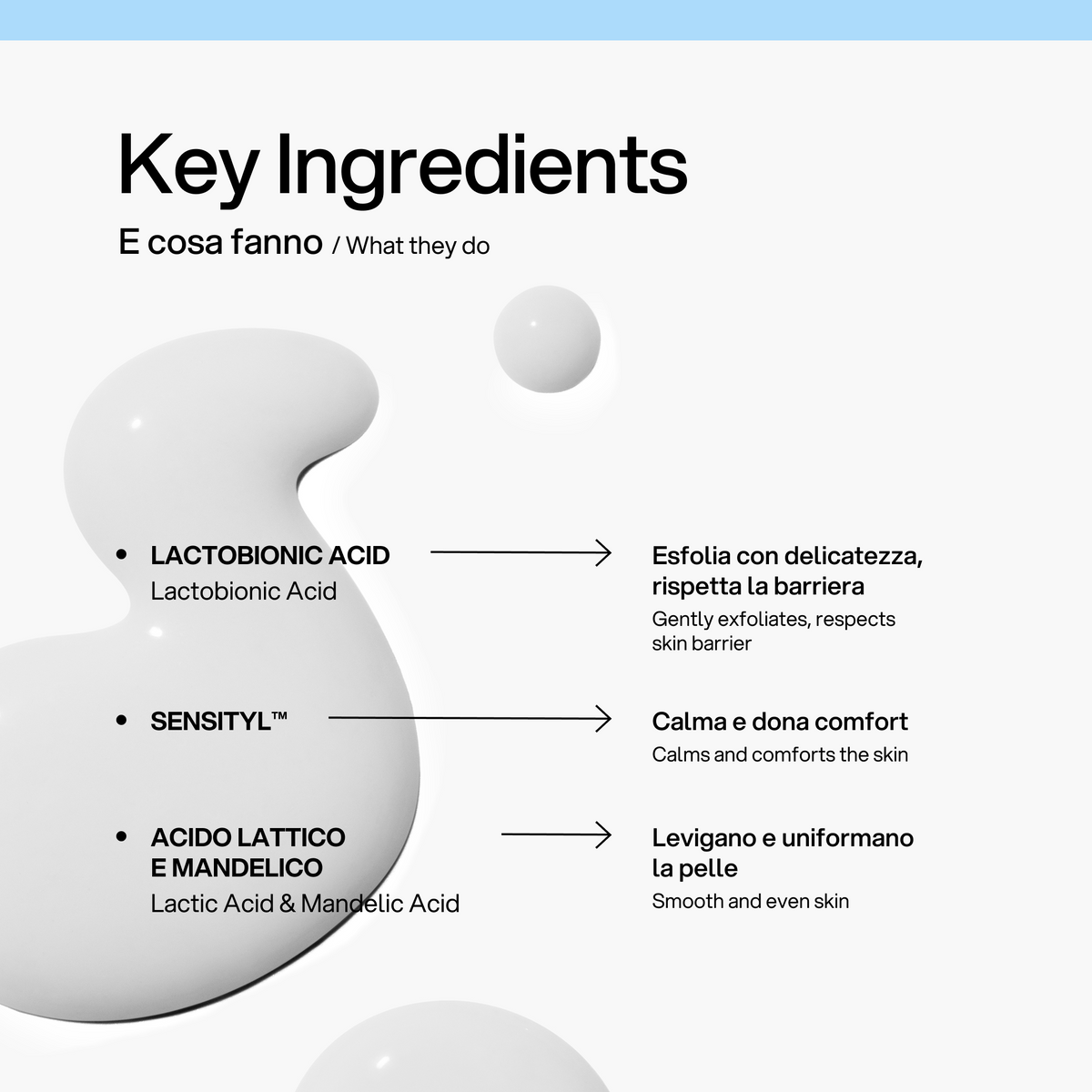 Esfoliante Pelli Sensibili Skin First, ingredienti chiave