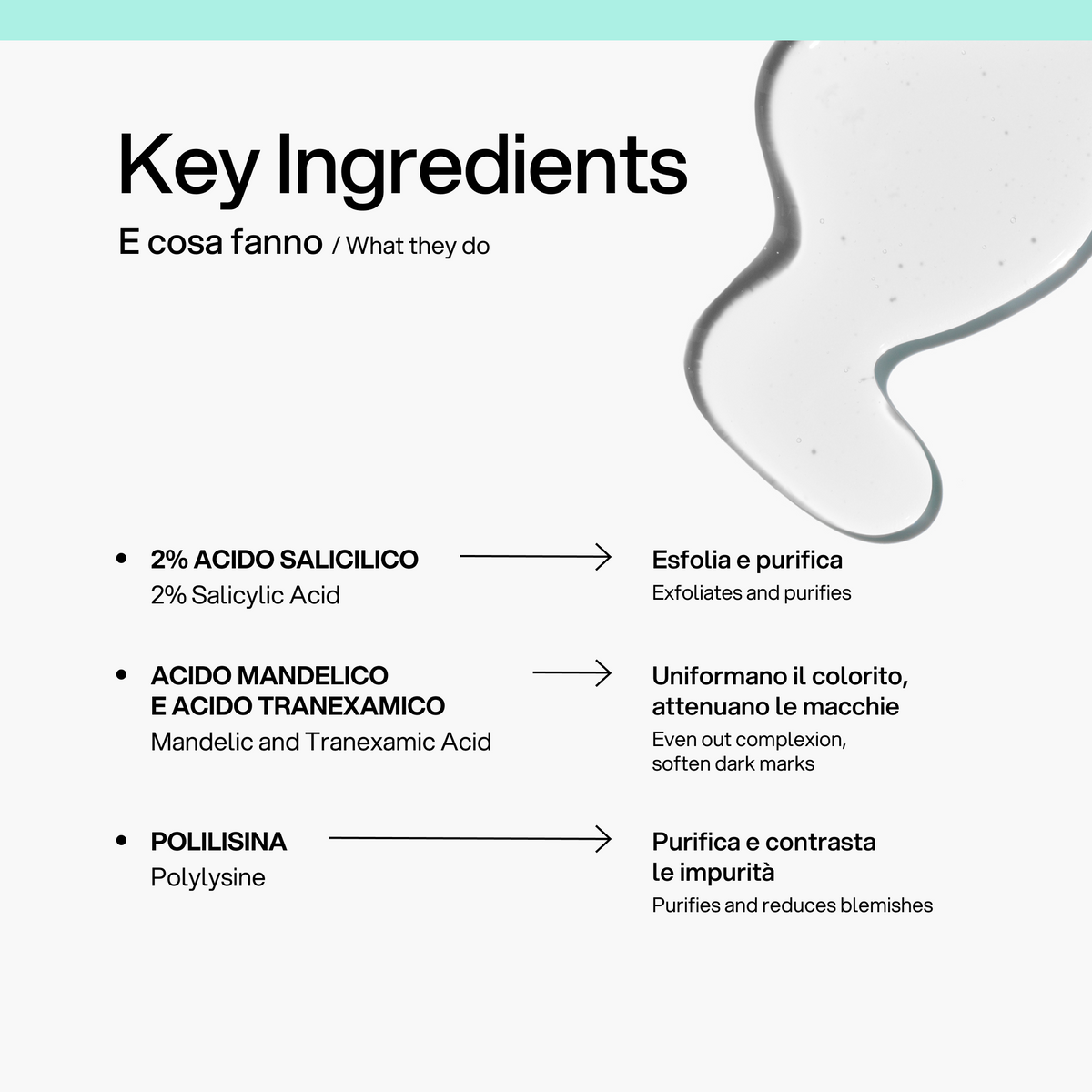 Lozione Pelli Impure Skin First, ingredienti chiave