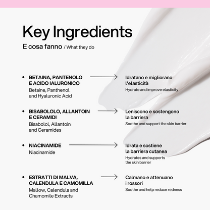 Maschera Viso Idratante Skin First, ingredienti chiave
