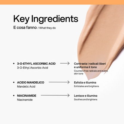 Maschera Viso Vitamina C Skin First, ingredienti chiave