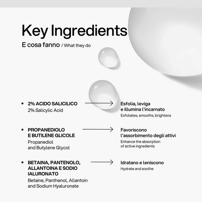 Perfezionatore Cutaneo Skin First, ingredienti chiave
