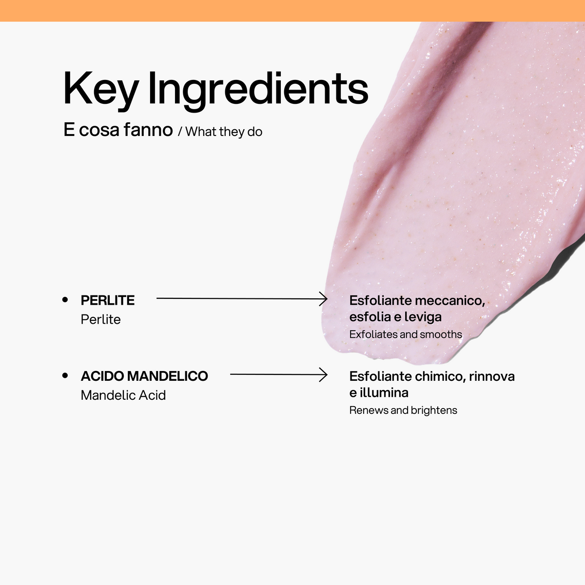 Scrub Corpo Skin First, ingredienti chiave