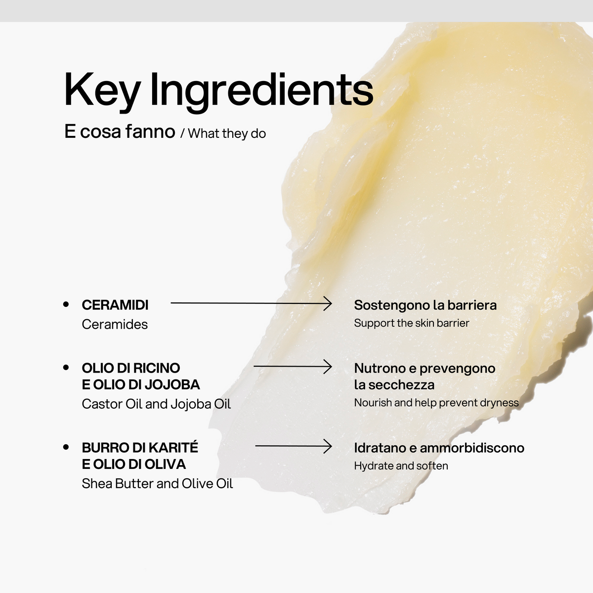 Stick Labbra Idratante Skin First, ingredienti chiave