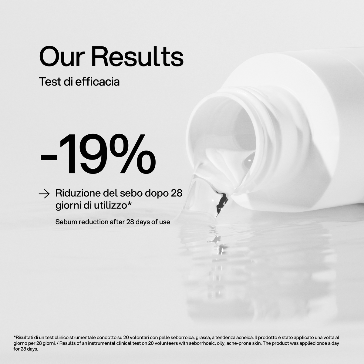 Lozione Pelli Impure Skin First, test di efficacia 1