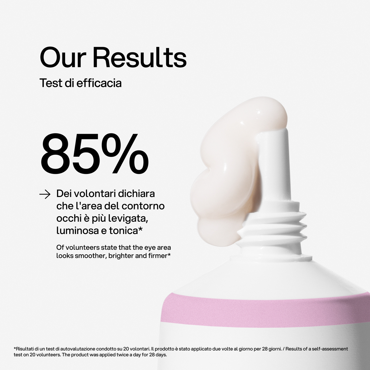 Maschera Contorno Occhi Skin First, test di efficacia 1