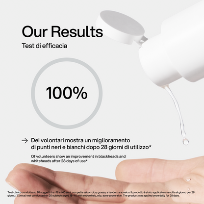 Lozione Pelli Impure Skin First, test di efficacia 2