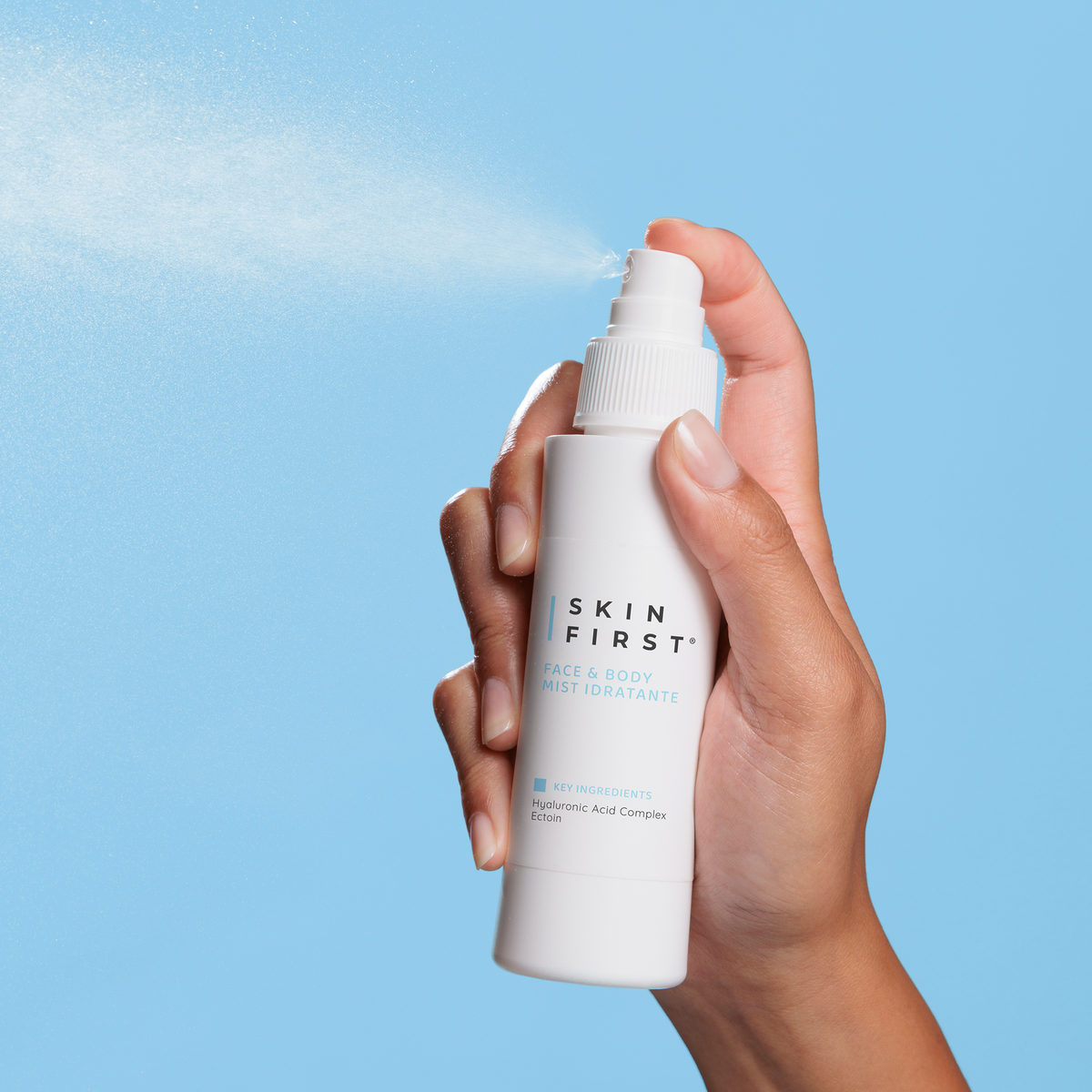 Face Body Mist Idratante Skin First, texture